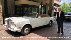 Freelance Copywriter Mike Connolly With Dan Kennedy's Dean Martin Rolls Royce 1200 x 675 Hi Res