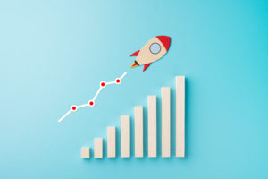 Grow Sales - Rocket on Chart Image